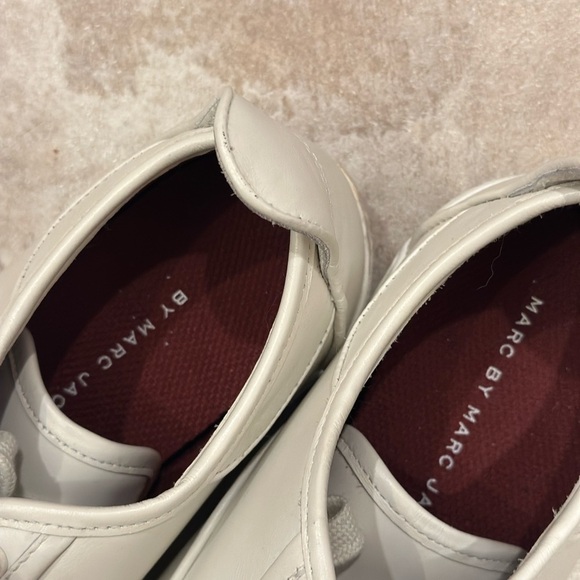 Marc by Marc Jacobs Women's Greenwich Calf Retro Fashion Sneaker (WHITE) Size 36 - Picture 4 of 6